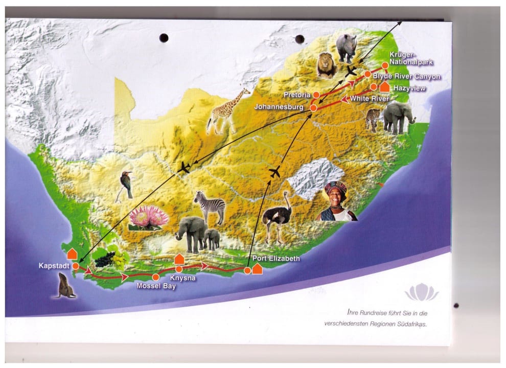 Reiseroute Protea Hotel by Marriott Knysna Quays