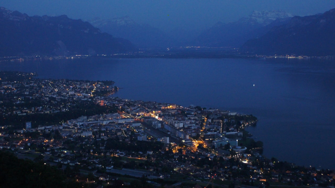 Abendstimmung bei Vevey Le Mirador Resort & Spa