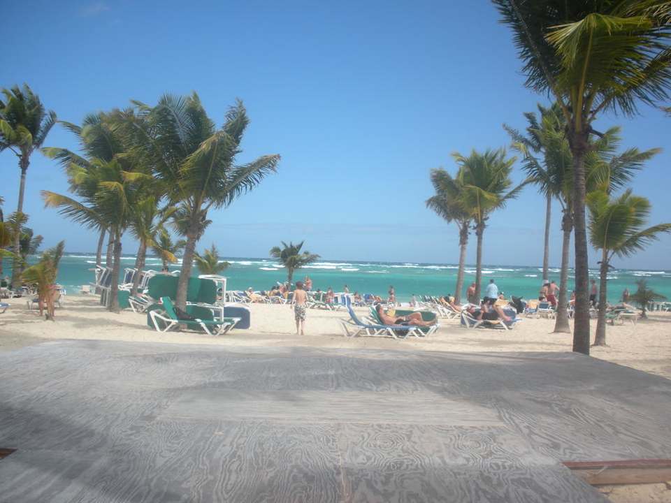 Podeum für Aerobic direkt vorm Riu Bambu Hotel Riu Bambu