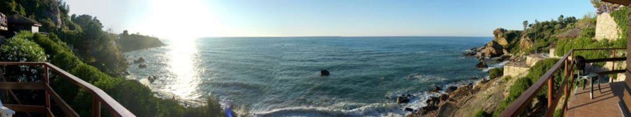 Panoramaausblick aus dem Bungalow raus Calanica Resort