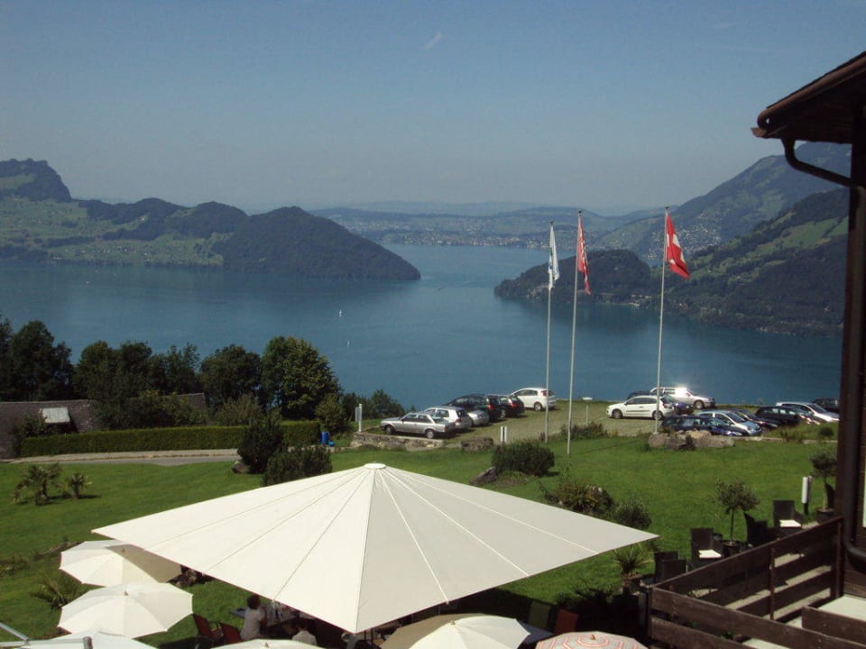 Aussicht vom Balkon Seeblick Höhenhotel