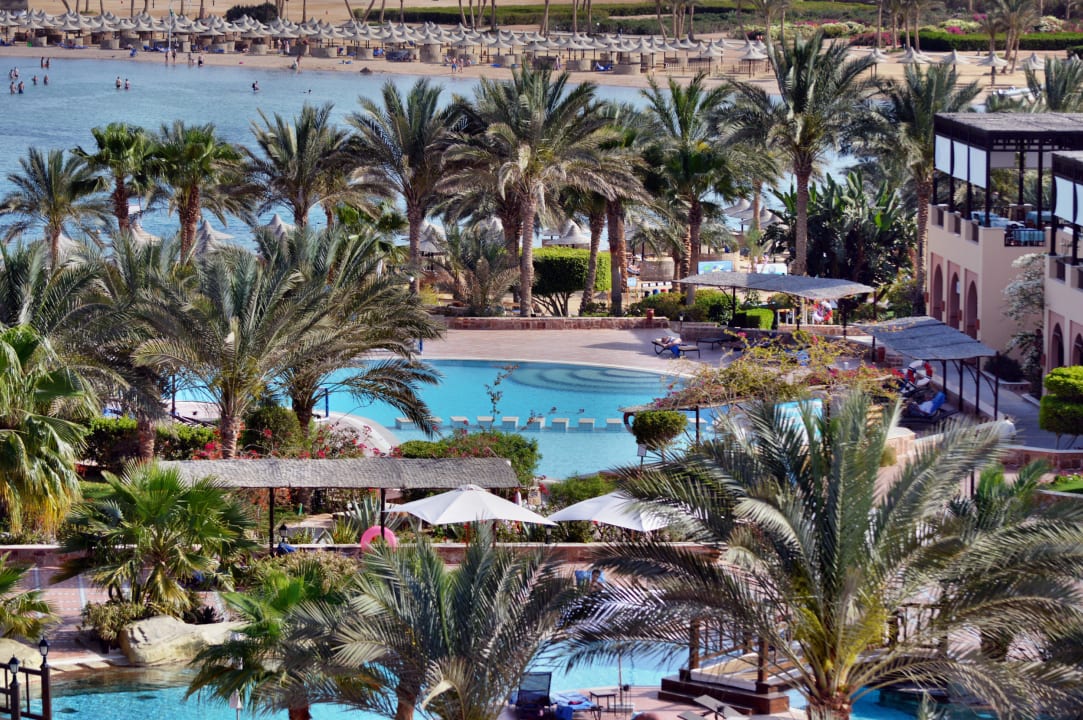 Poollanschaft vom Aussichtsturm aus fotografiert Steigenberger Coraya Beach - Adults only