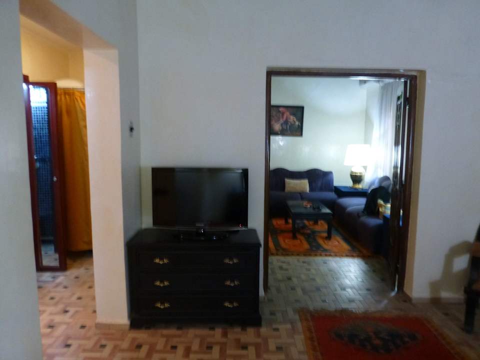 Blick vom Schlafbereich in den Wohnbereich Hotel Ouarzazate Le Riad