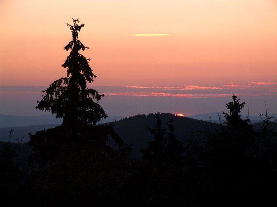 Sunset as seen from the hotel Ringberg Hotel