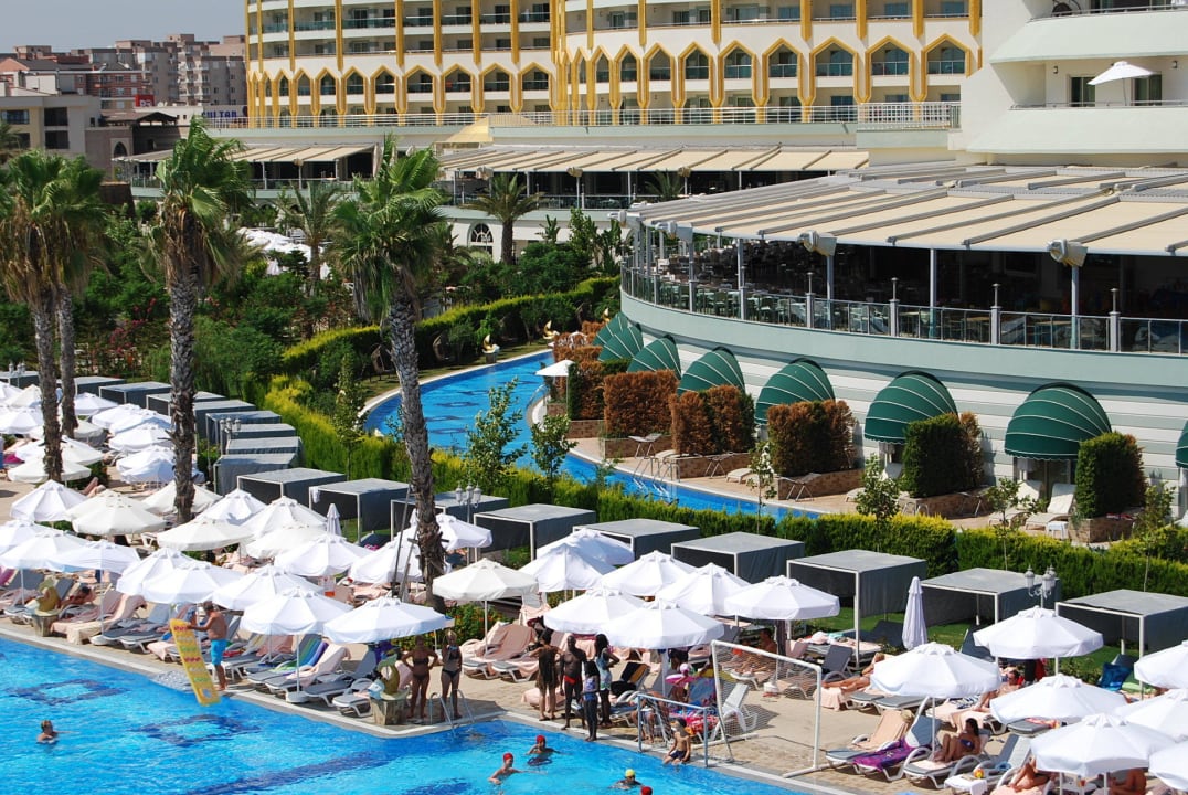 Blick vom Turm Hotel Delphin Imperial