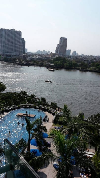 Blick vom Balkon Chatrium Hotel Riverside Bangkok