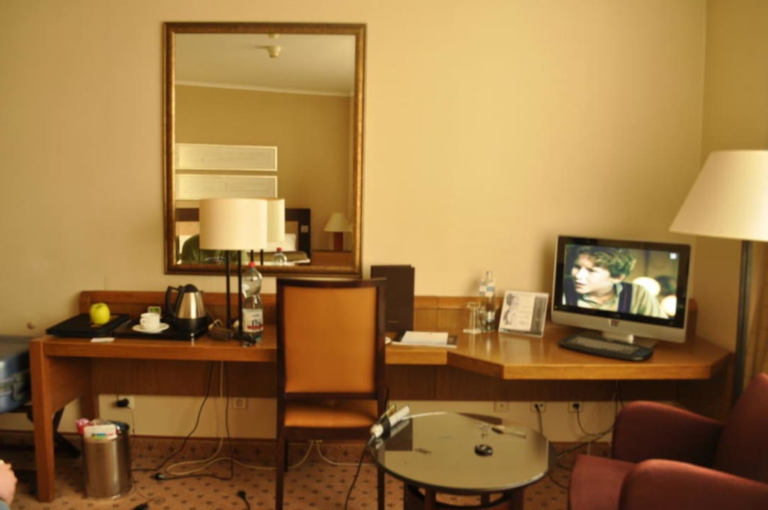 Blick vom Bett Grand Hotel Prague Towers