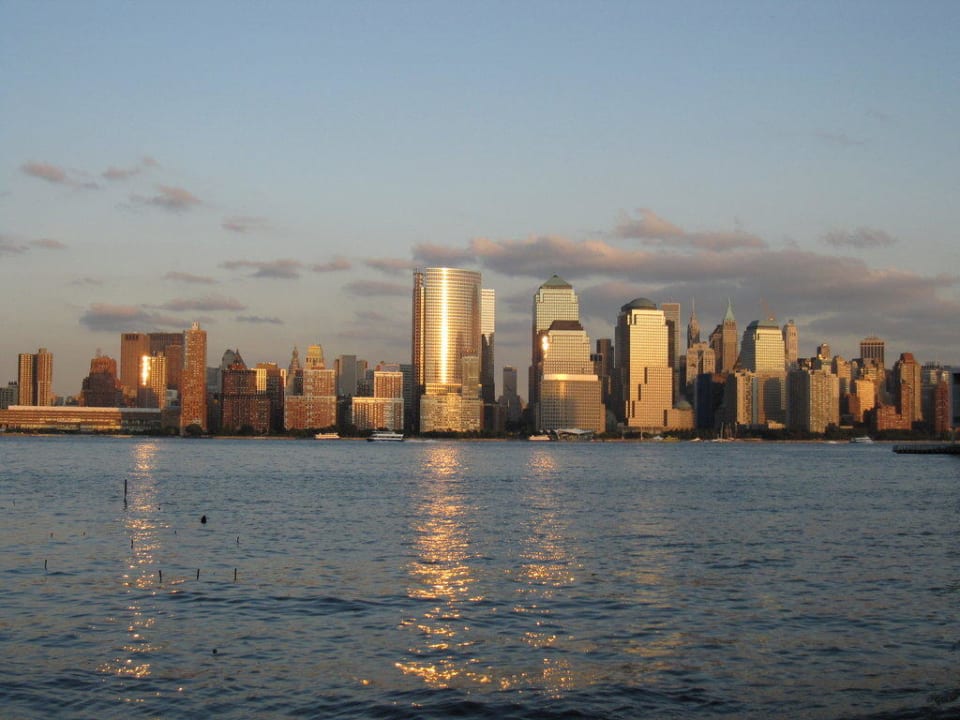 Sonnenuntergang am Hudson Hotel The Westin Jersey City Newport