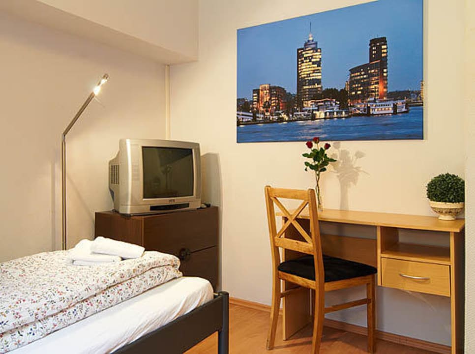 Schlafzimmer mit zwei Einzelbetten Agentur am Fischmarkt Apartment Tiefgang