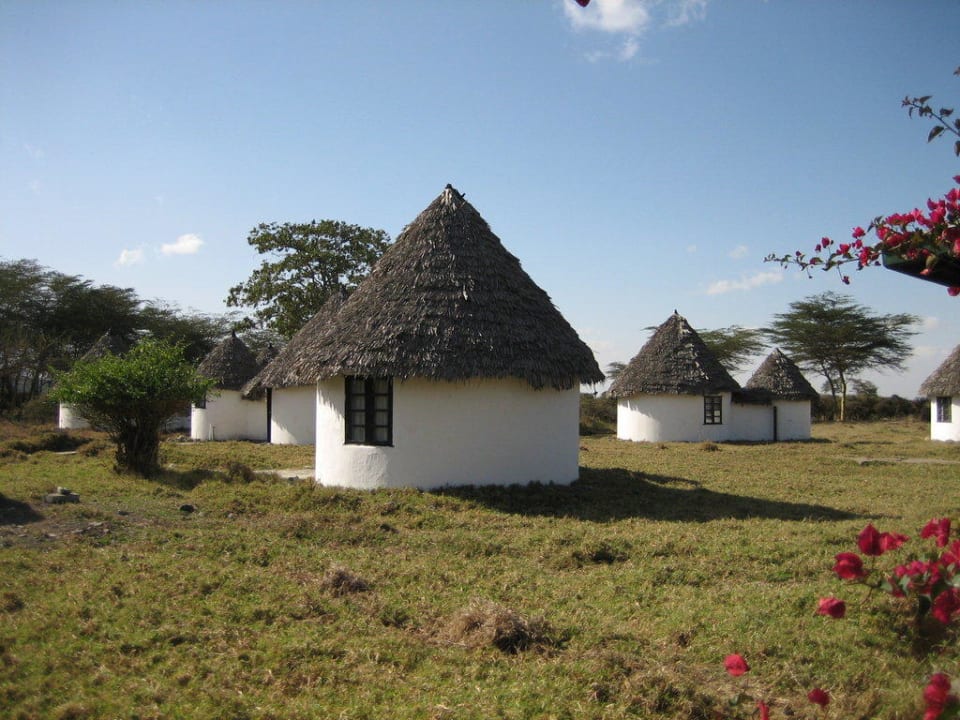 Gartenanlage mit Zimmerbungalows Momela Wildlife Lodge