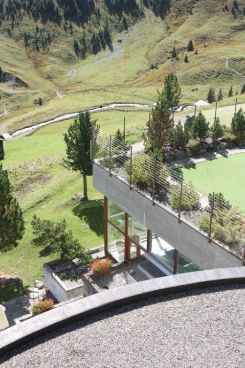 Blick vom Balkon The Grand Arosa Pop-up Hotel