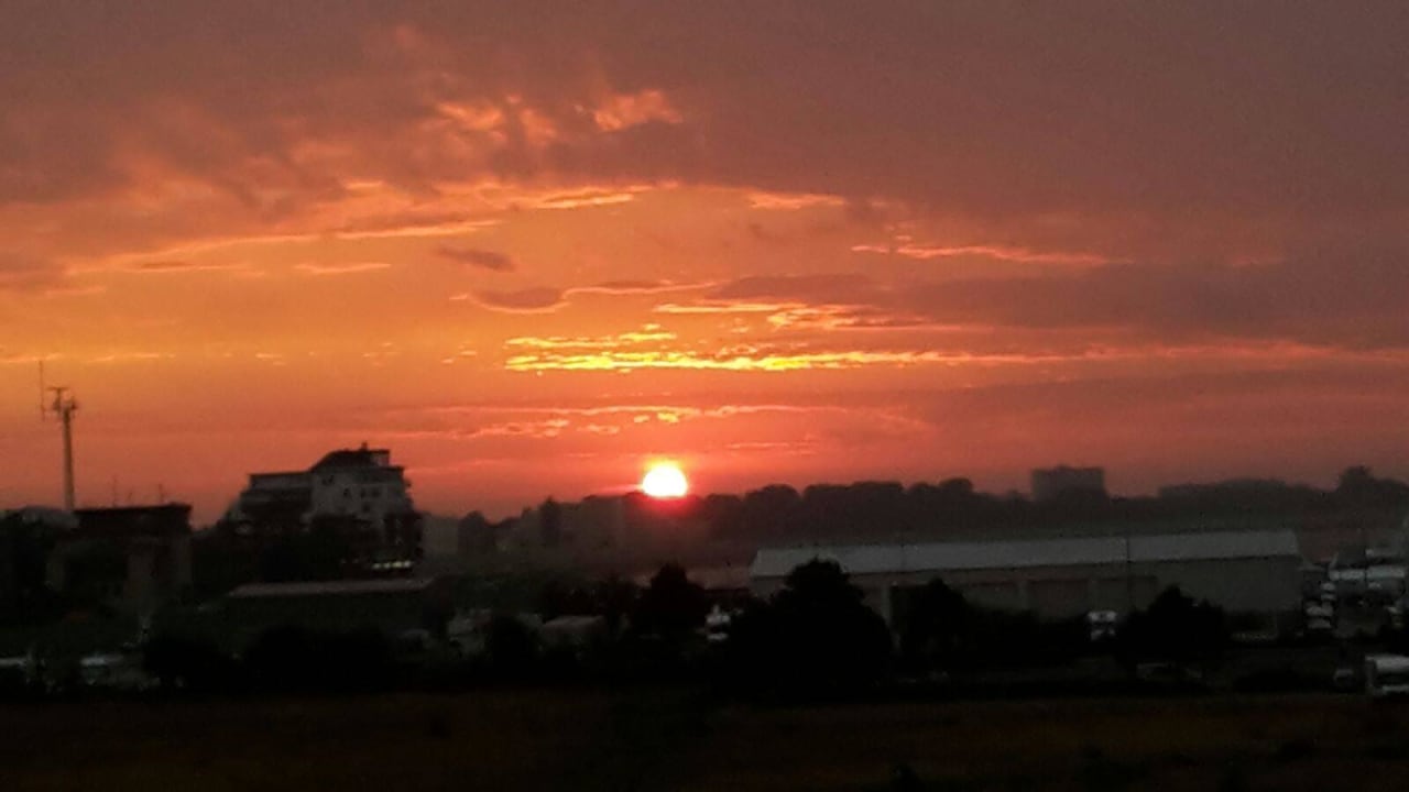 Sonnenuntergang über Döse Haus Residenz am Yachthafen Hamer Ferienappartements