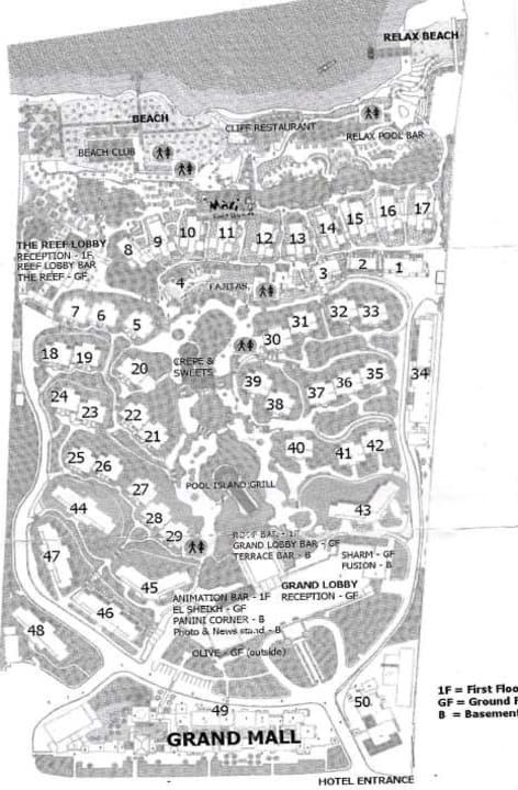 Plan Hotelanlage The Grand Hotel Sharm El Sheikh