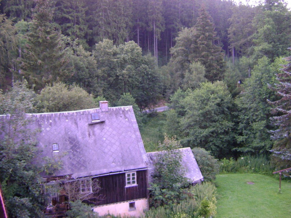 Blick vom Balkon Hotel Ladenmühle