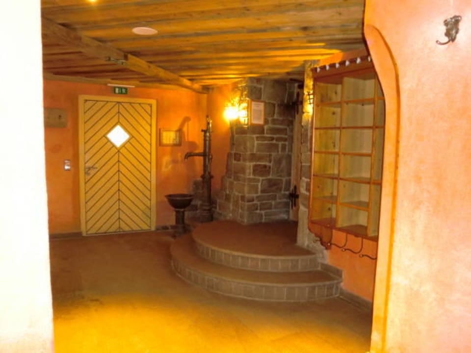 Vorraum zur heißesten Sauna Vila Vita Burghotel Dinklage