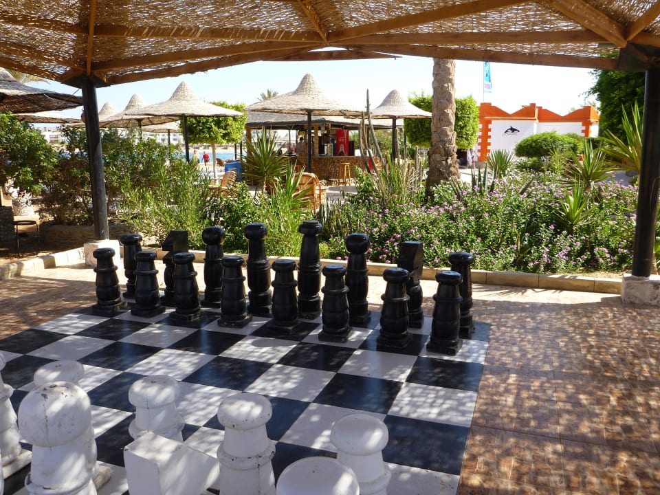 Vor der Bar Schachspiel Hotel Coral Garden