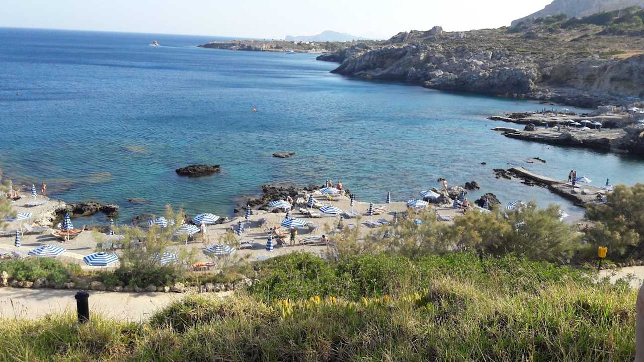 Blick zum Strand Hotel Kalithea Horizon Royal