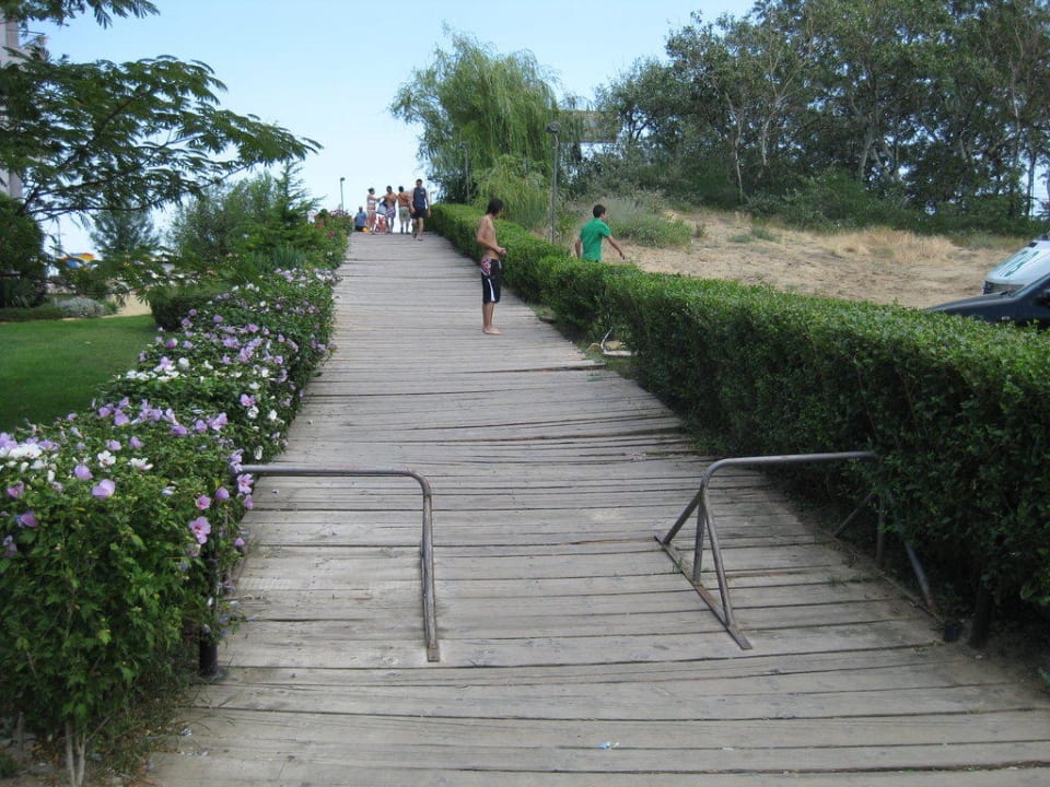 Der Berühmte Holzsteg zum Meer Meliá Sunny Beach