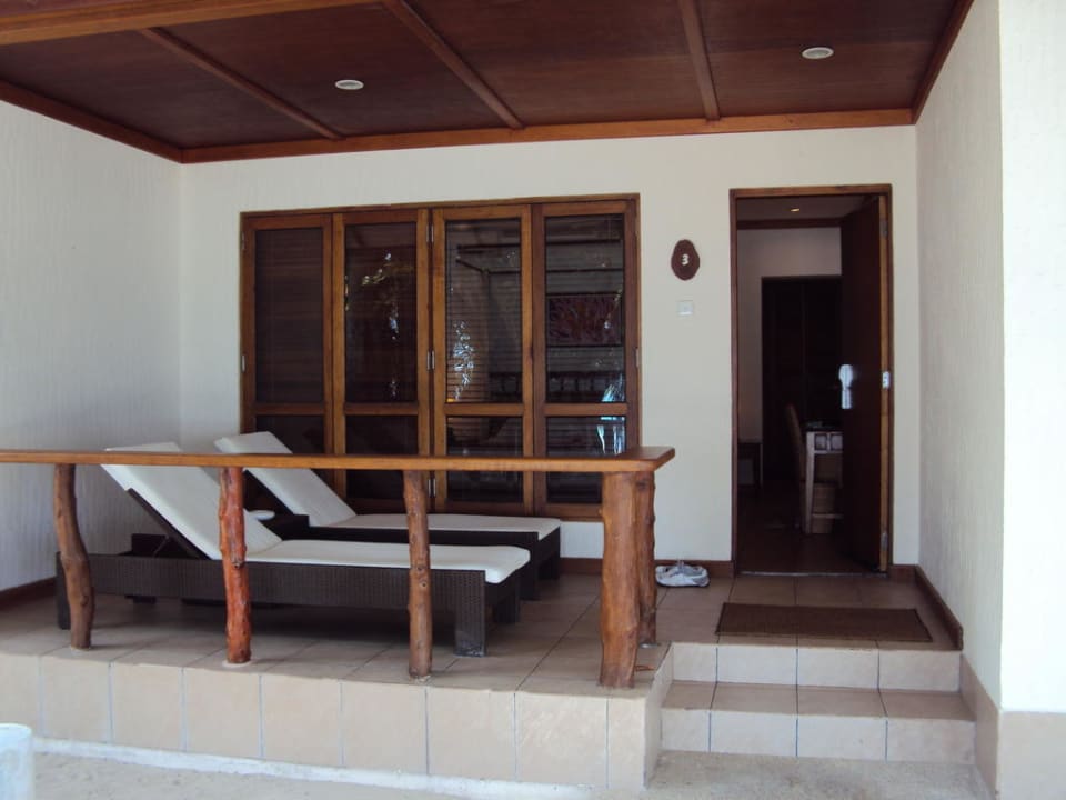 Unsere Terrasse Kuramathi Maldives