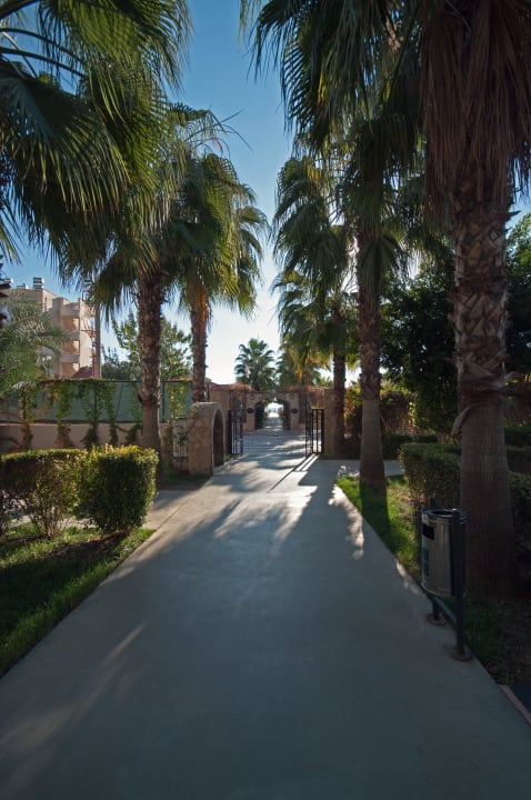Weg vom Hotel zum Strand Hotel Royal Garden Beach