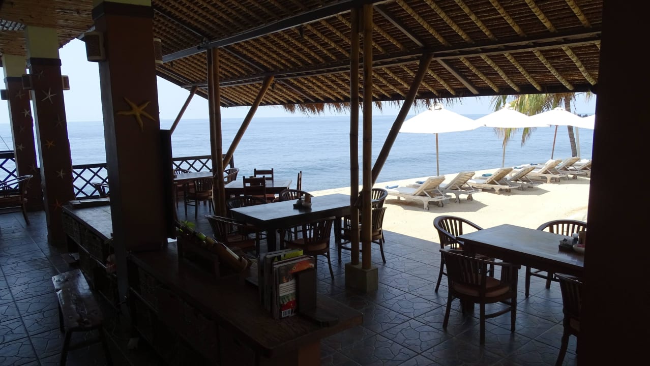 Blick aus dem Restaurant Hotel Tauch Terminal Resort Tulamben