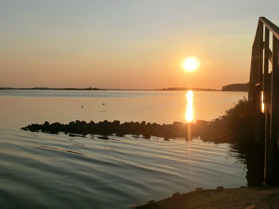 Sonenuntergang, Blick v. Terrasse Villapark de Paardekreek