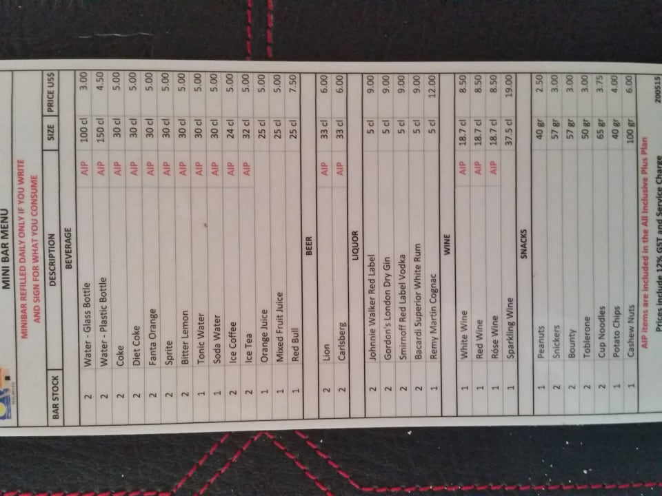 Preisliste Meeru Maldives Resort Island