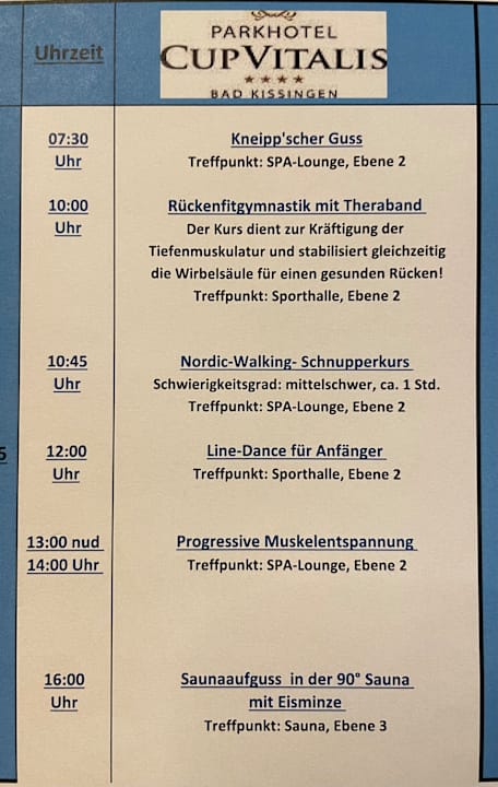 Sport & Freizeit Parkhotel Cup Vitalis