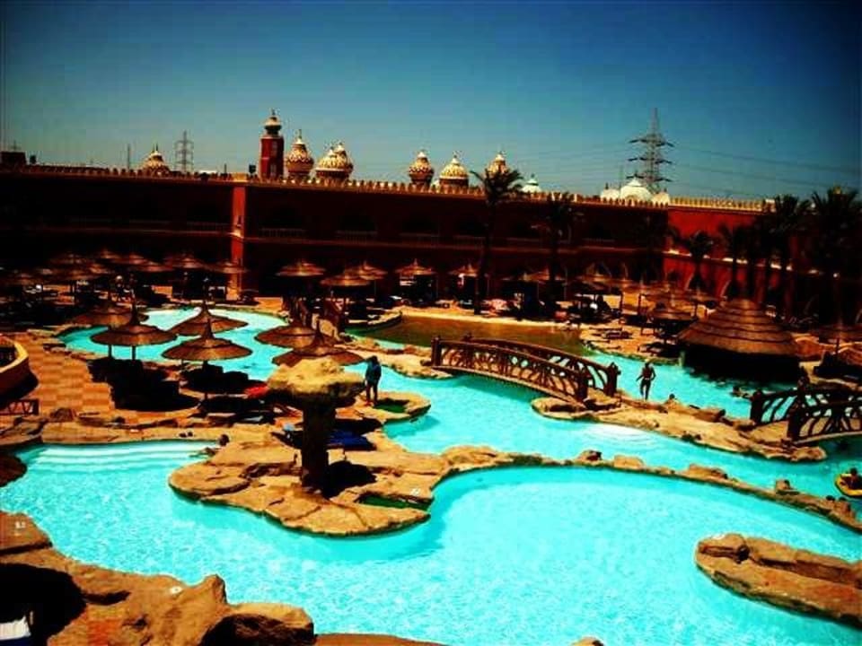 Blick vom Balkon Pickalbatros Alf Leila Wa Leila Resort - Neverland Hurghada