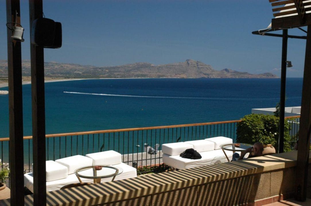 Blick über die Bucht Lindos Mare, Seaside Hotel