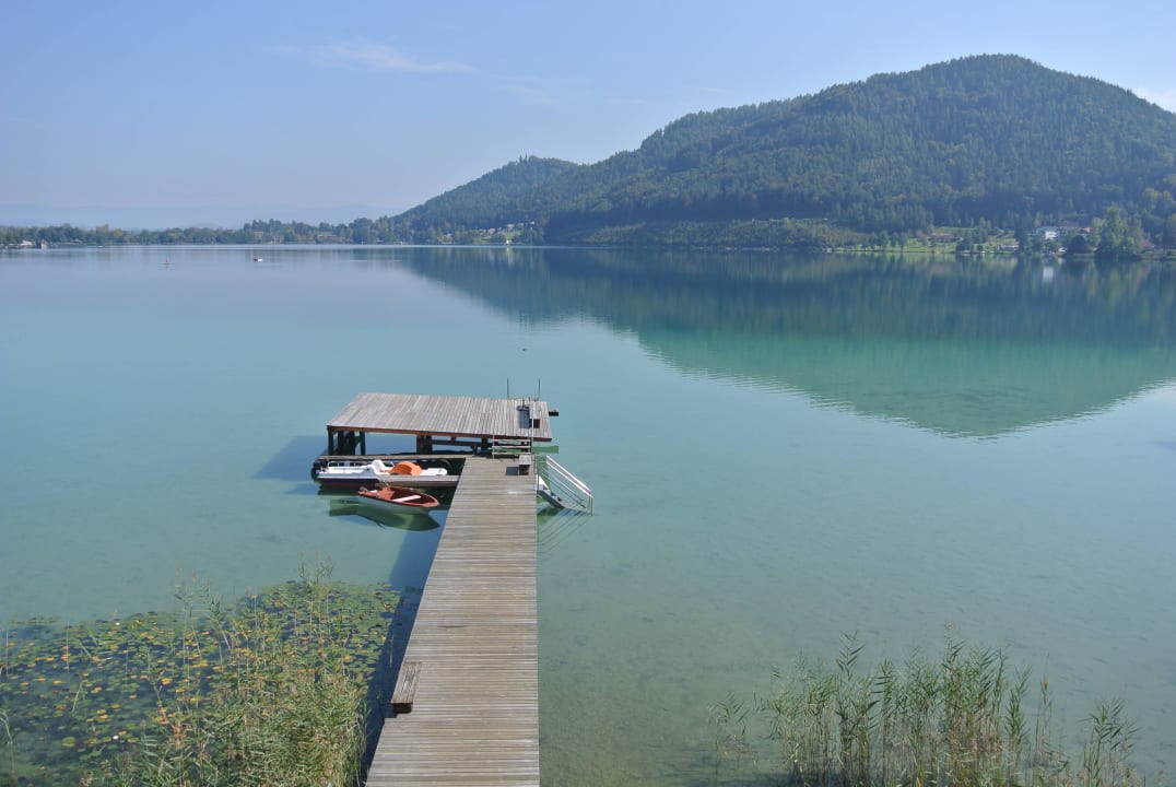 Ausblick seeseitiges Zimmer mit Balkon Pension Haus am See