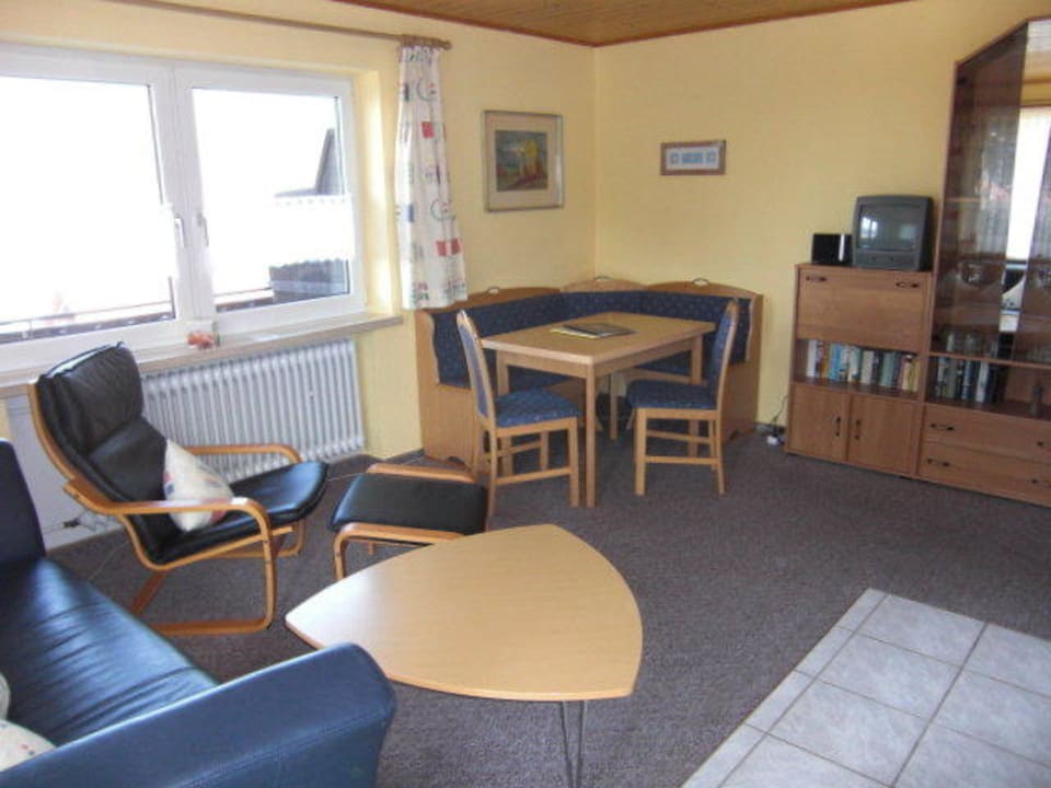 Das Wohnzimmer unserer Wohnung Hotel Pension Anke