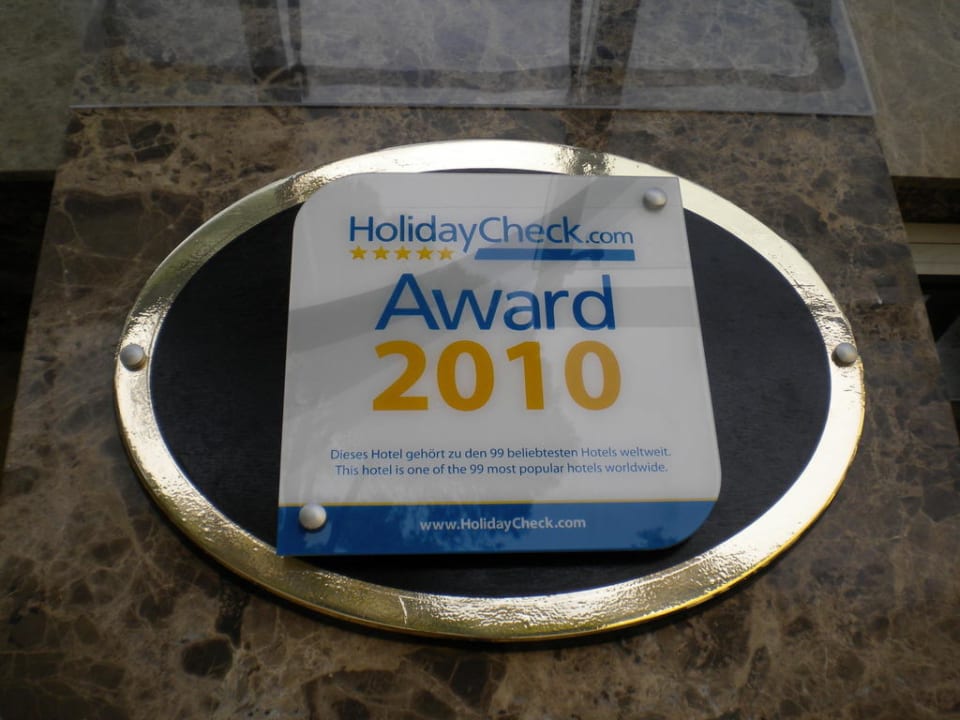 Holidaycheck Award 2010 Arcanus Hotels Sorgun