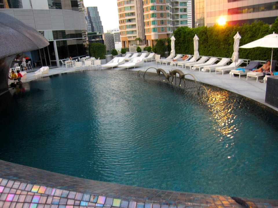 Pool und Liegebereich W Hotel Bangkok