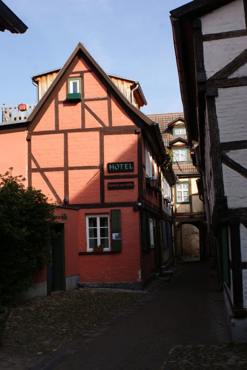 Außenansicht Fachwerkhotel Vorhof zur Hölle
