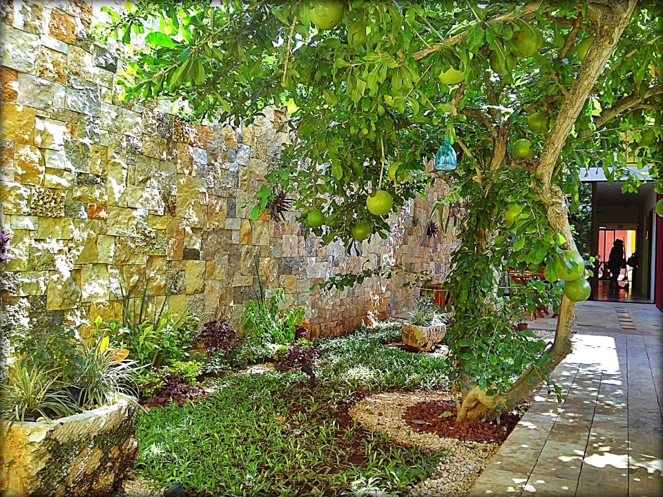 Jardín Interior Hotel Casa Hipil