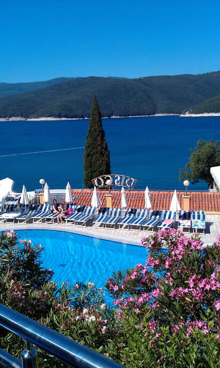 Blick von der Frühstücksterrasse Valamar Sanfior Hotel & Casa