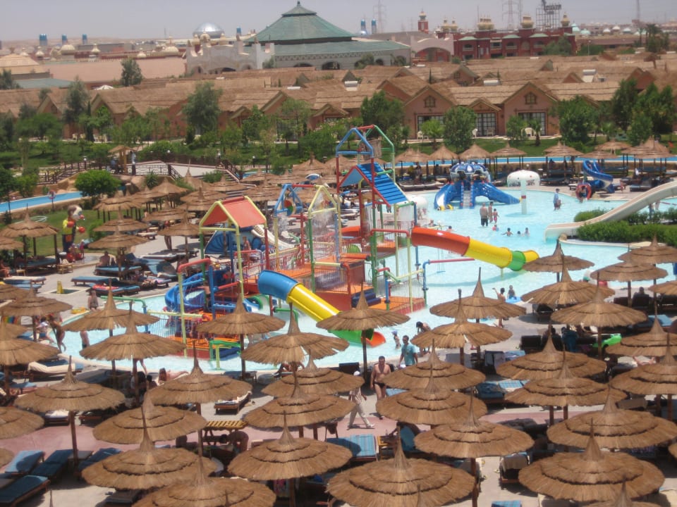 Ausblick Aqua Park Kinderanlage Pickalbatros Jungle Aqua Park Resort - Neverland Hurghada