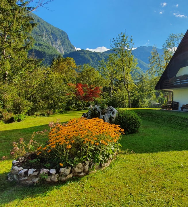 Gartenanlage Hotel Stare at Lake Bohinj