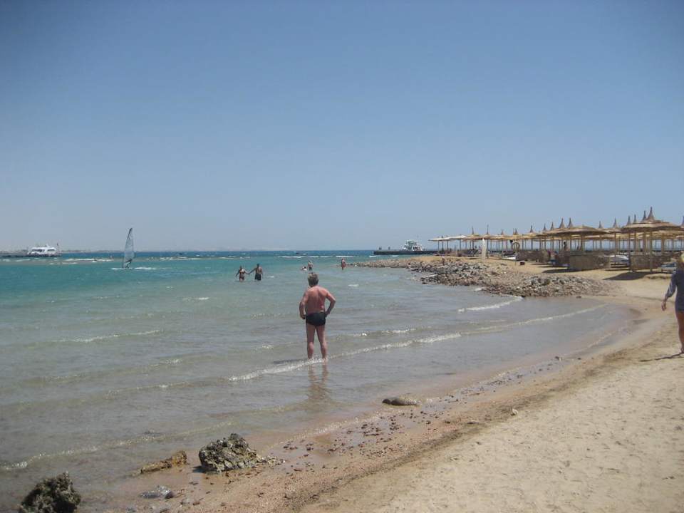 Strand bei Flut Pickalbatros Alf Leila Wa Leila Resort - Neverland Hurghada