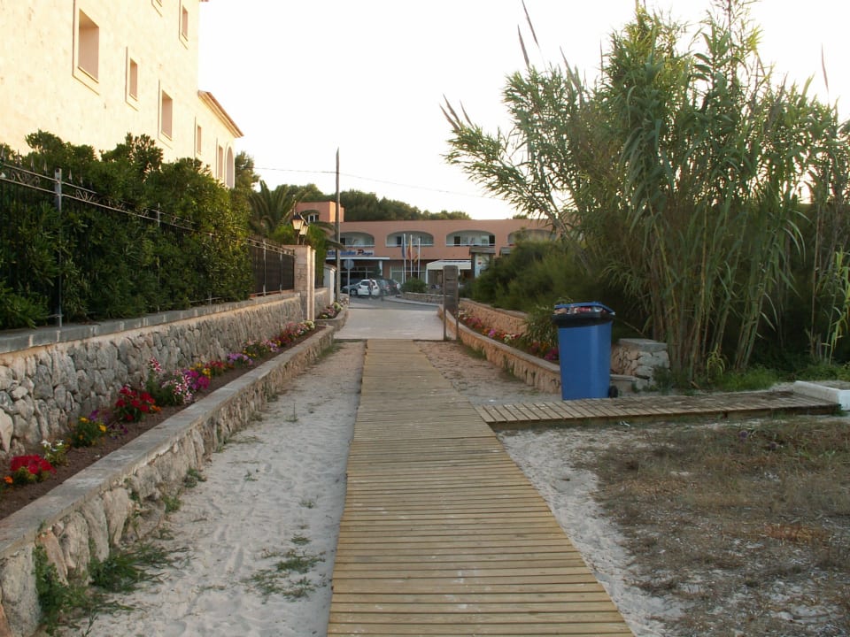 Blick vom Strand zum Hotel Hotel Xaloc Playa
