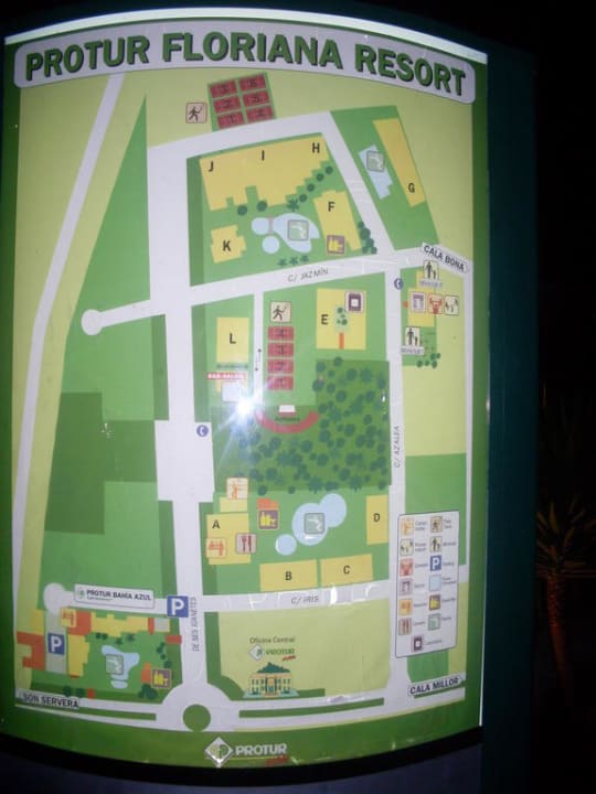 Skizze der Anlage Protur Floriana Resort Aparthotel