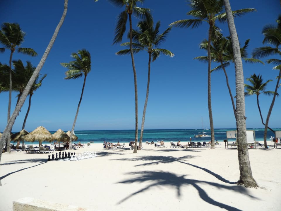 Blick vom Strandrestaurant auf den nahen Strand Meliá Caribe Beach Resort-All Inclusive