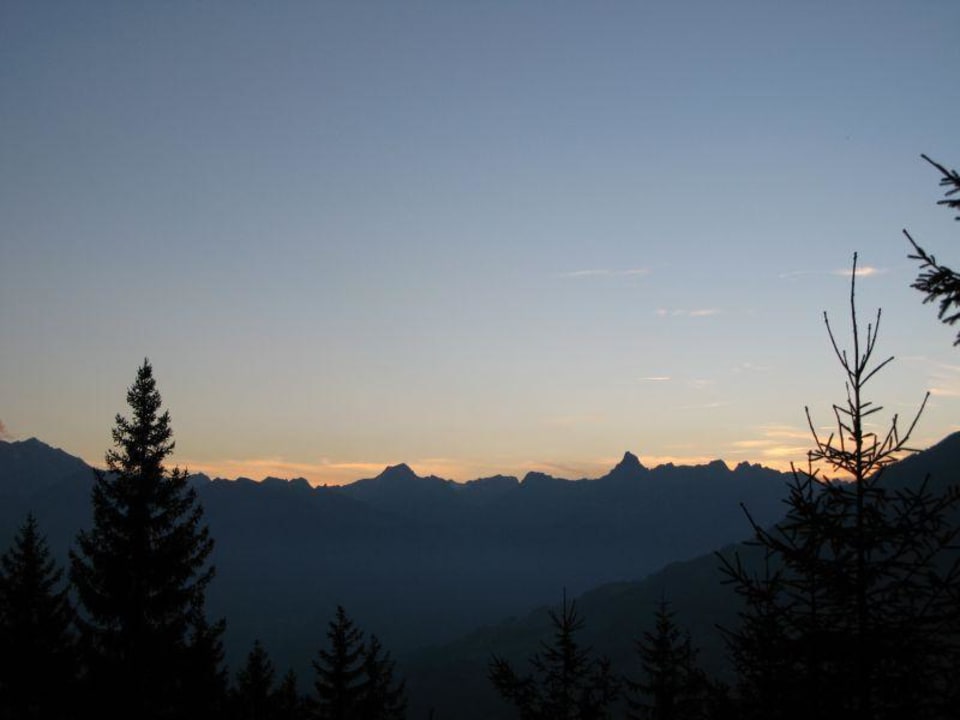 Sonnenuntergang, Kristberg Panoramagasthof Kristberg