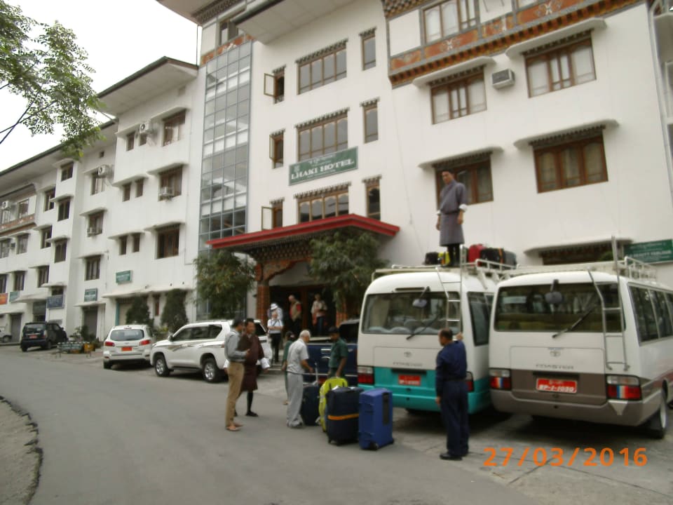 Bei der Abreise Lhaki Hotel