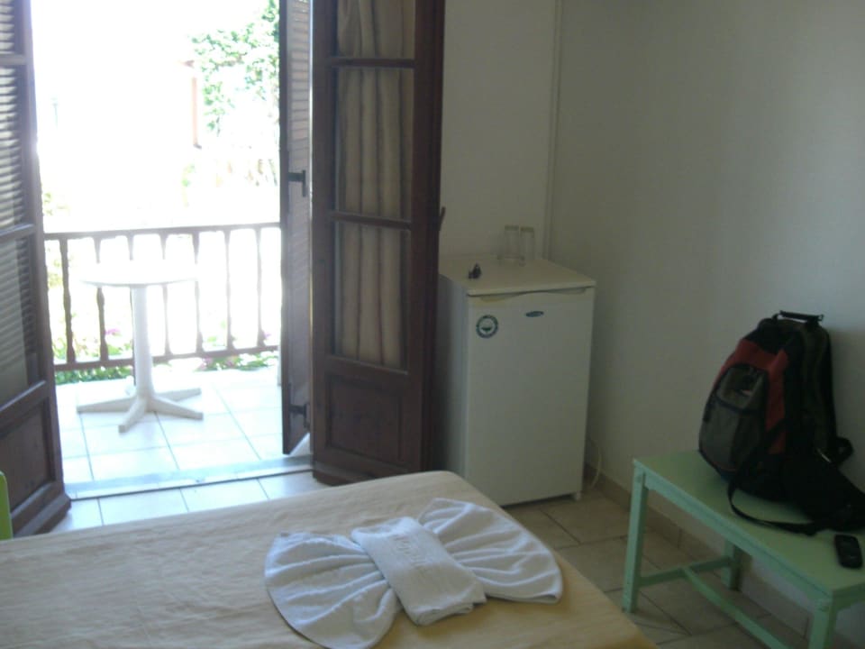Blick zum Balkon Hotel Asterias
