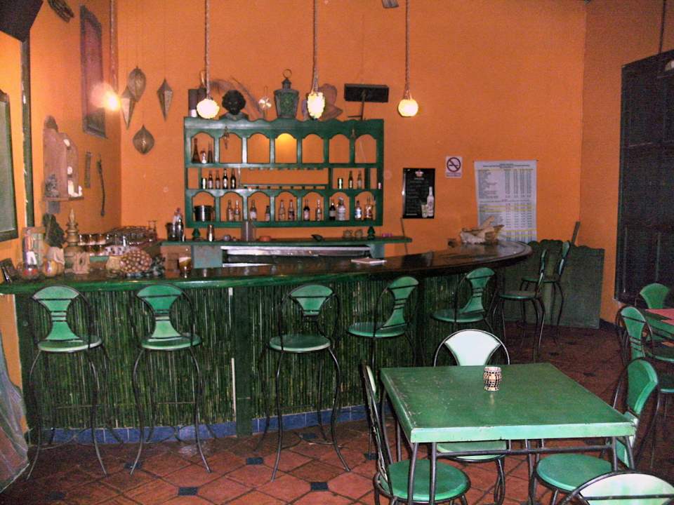 Blick zur Bar Hotel Posada Shalimar