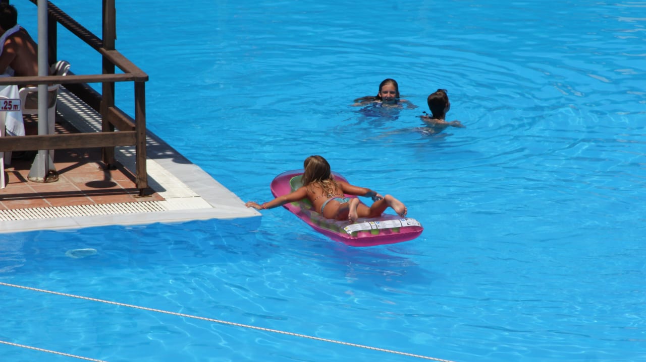 Girl in pool Rethymno Village