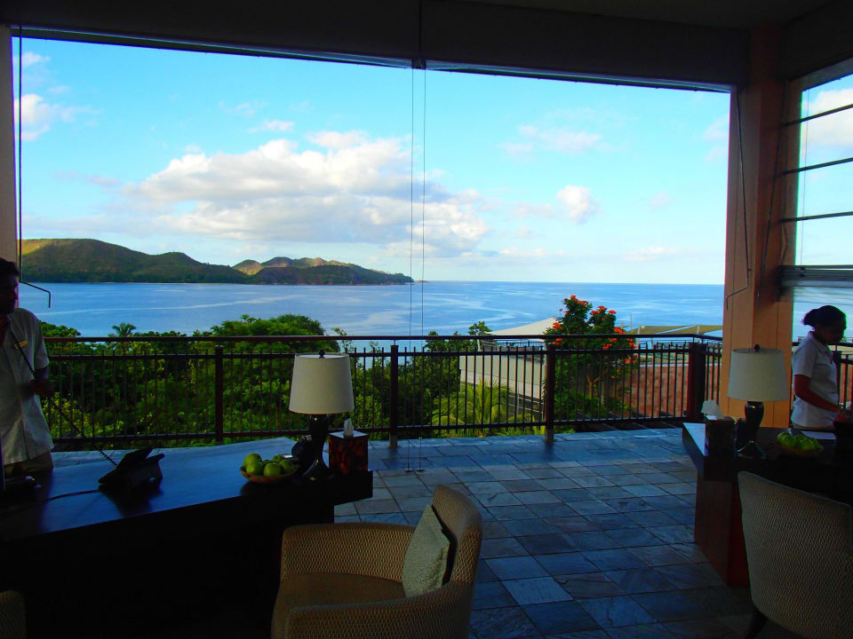 Cousin Island from reception Raffles Seychelles