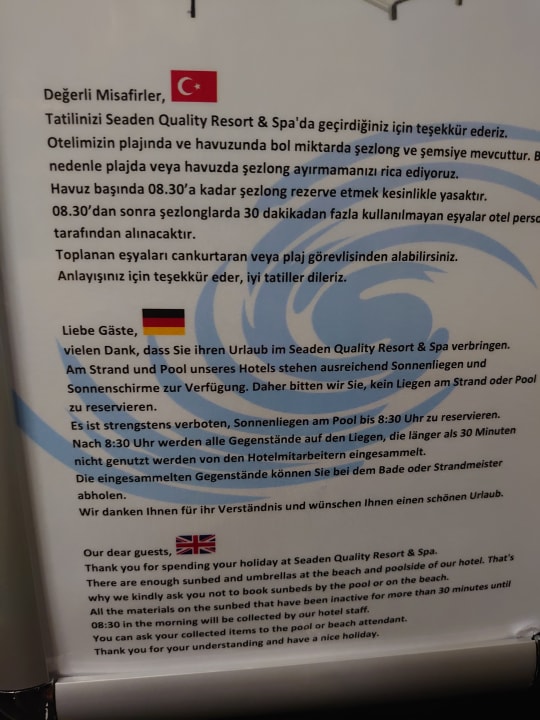 Pool Seaden Quality Resort & Spa